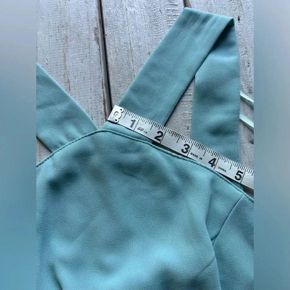 Lulu’s, cross back, teal, polyester, strappy, size small - Picture 4 of 12